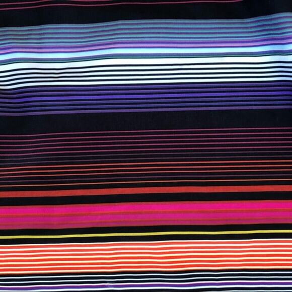 Athleta | Havana Bold Multi Color Striped Cross V-Back Midi Dress with Pockets - Picture 9 of 12